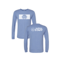 Blue Triblend Lightweight Long Sleeve White Stripe