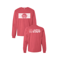 Red Heavyweight Long Sleeve White Stripe